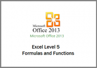 Excel 2013 - Level 5 - Formulas and Functions