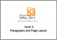 Word 2013 - Paragraphs and Page Layout